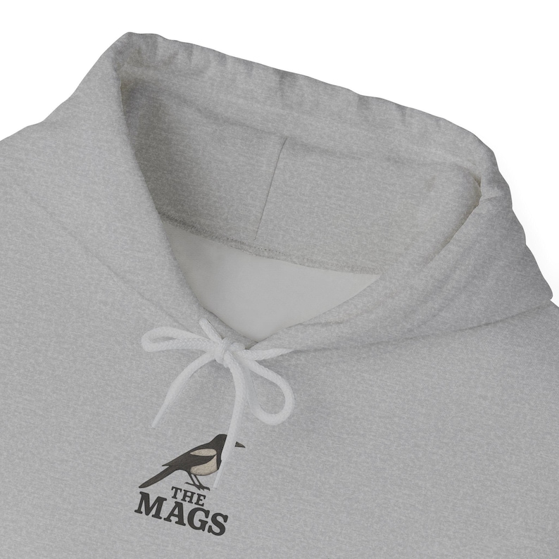Retro Newcastle United Hoodie- Unofficial Fan Inspired Hand-Drawn NUFC Magpie Logo - Vintage Football Hoodie- Gift for Magpies Fans - Unisex image 2