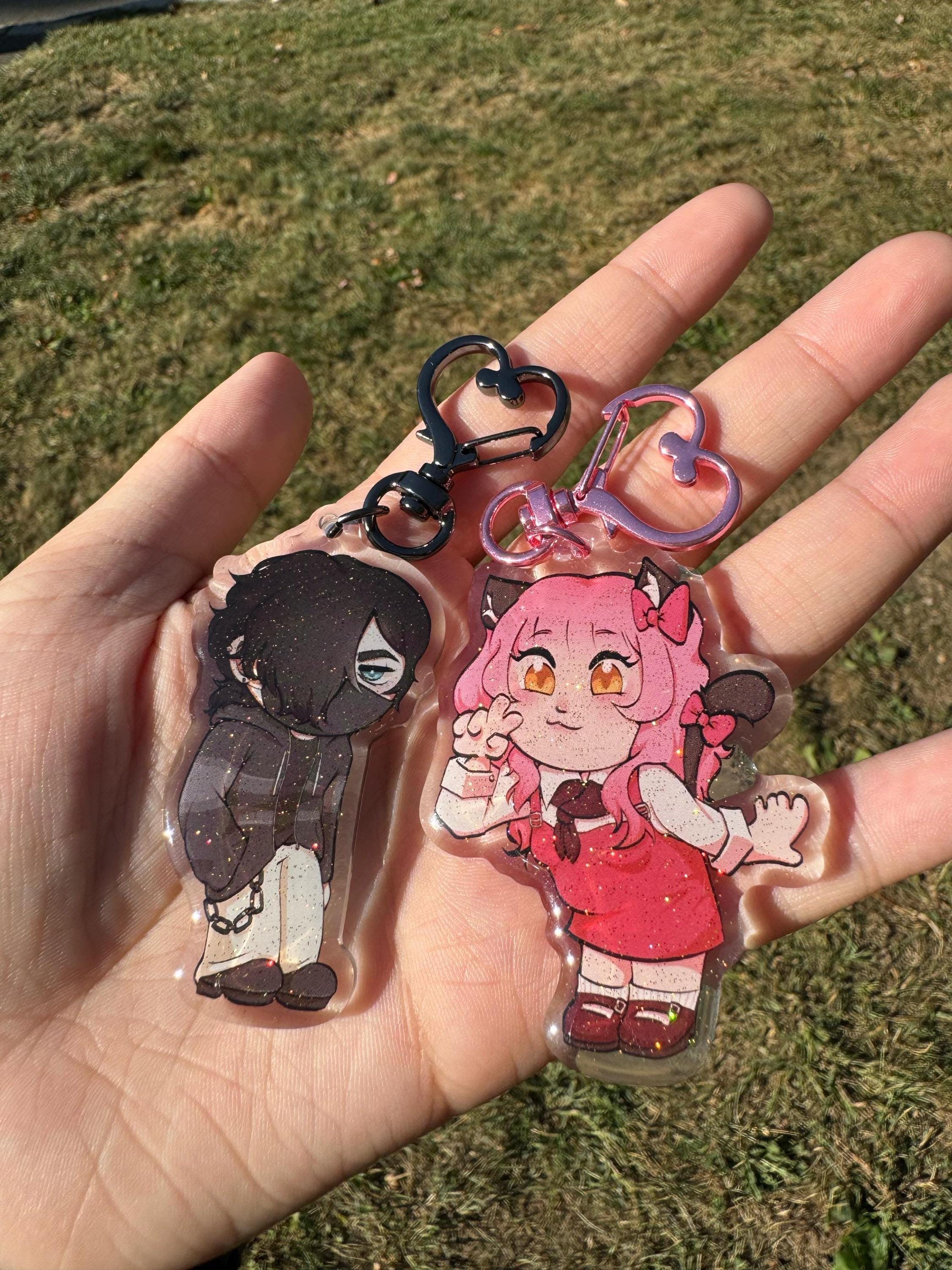 Key Stuffy Mystreet Aphmau Acrylic Glitter Key Chain 2.5
