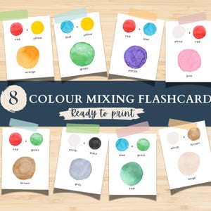 Tarjetas didácticas de 8 colores, imprimibles para preescolar, tarjetas didácticas Montessori para niños, láminas educativas para la educación en casa, aprende los colores