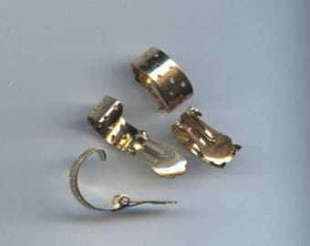 Gold tone Small hoop Clip On  to Wrap or Add beads (qty 10)