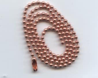 24 inch Copper Ball Chain Necklace