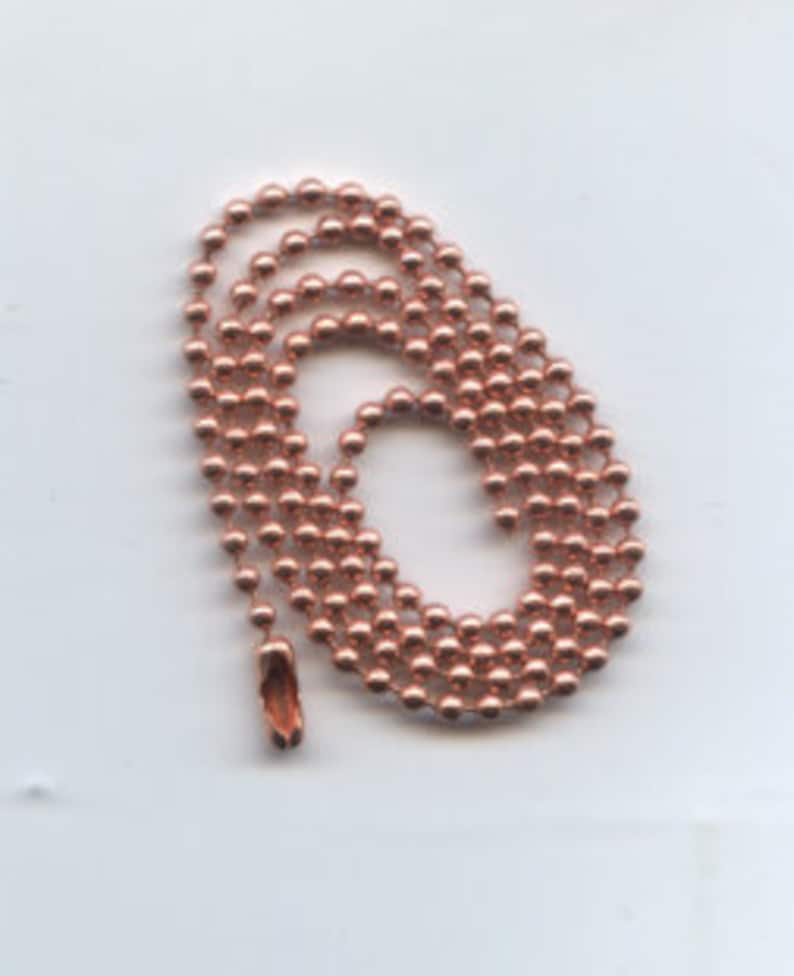 18 Inch Copper Ball Chain Necklace Etsy