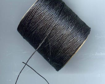 Black Waxed Cord Thread 5 yards