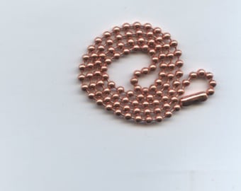 24 inch Copper Ball Chain Necklace