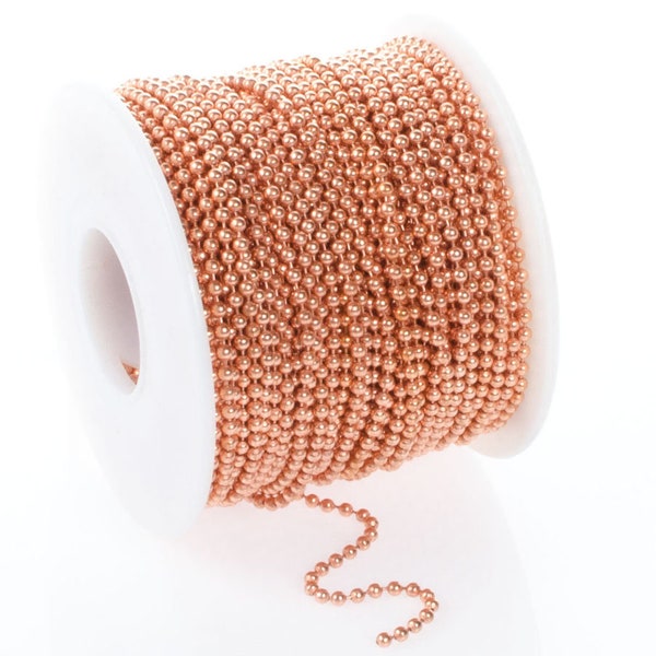 Copper Ball Chain Etsy