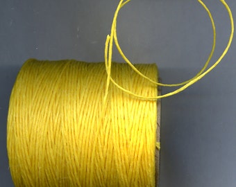 Yellow Waxed Cord Thread 5 yards