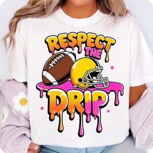 Football Drip PNG, Ice Cream Drip, Respect The Drip, Football Mama, Football Mom png, Game Day Football png, Retro Football png