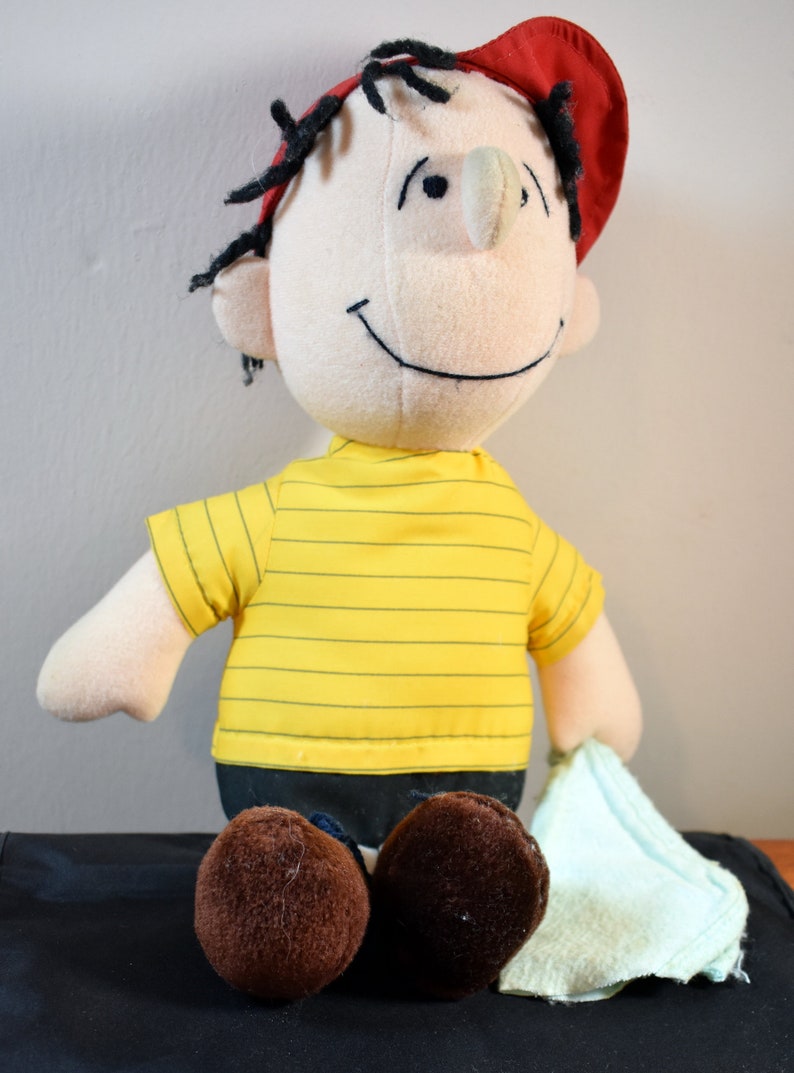 Vintage 13 Inch Stuffed Plush Linus Doll Peanuts Gang Good Etsy