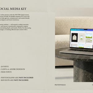 Kit de redes sociales de lujo discreto: 20 plantillas elegantes y editables para Instagram (Canva e InDesign). imagen 12