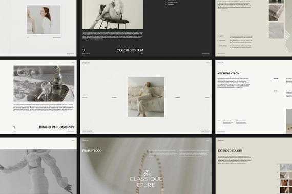 Minimal Brand Guidelines Template: 32 Editable Slides for Canva & InDesign