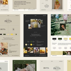 Plantilla de tablero de marca de Canva / Plantilla de tablero de marca / Kit de marca editable / Plantilla de tablero de estado de ánimo / Plantilla minimalista de Canva / Hojas de marca