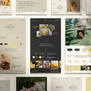 Plantilla de tablero de marca de Canva / Plantilla de tablero de marca / Kit de marca editable / Plantilla de tablero de estado de ánimo / Plantilla minimalista de Canva / Hojas de marca
