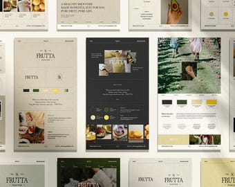 Minimalist Brand Board Canva Template: Editable Branding Kit for Small Business