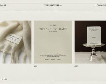 Plantillas prediseñadas para un paquete de logotipos de lujo discreto: 30 diseños estéticos elegantes, plantillas para Canva e Illustrator