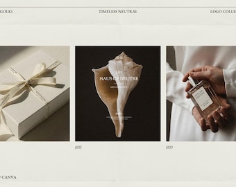 Premade Timeless Elegant Logo Bundle Template: 30 Quiet Luxury Designs, Canva & Illustrator Templates