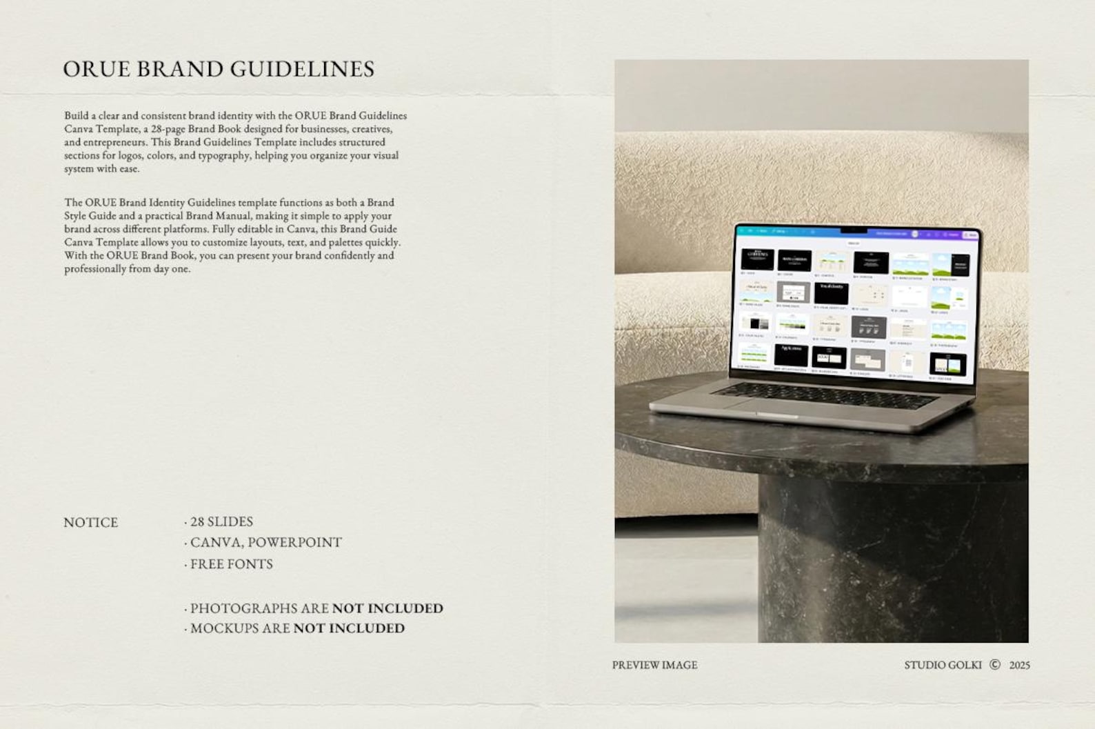 Canva Brand Guidelines Template: Minimalist Brand Book, Editable Style ...