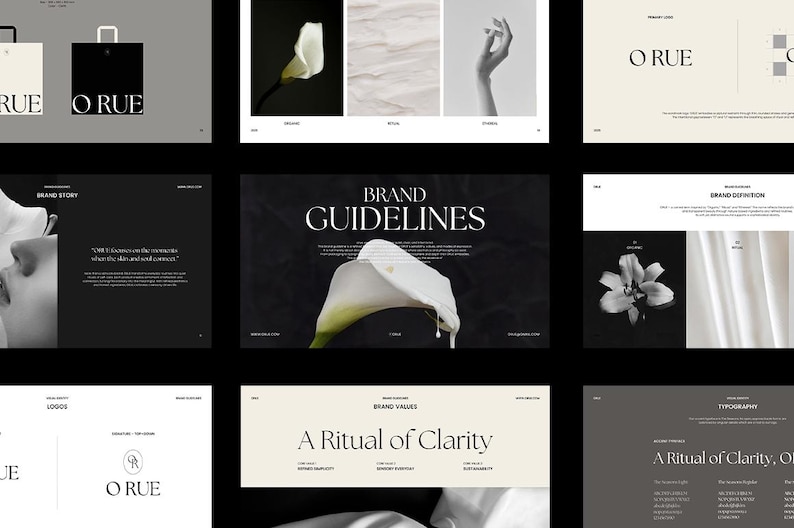 Canva Brand Guidelines Template: Minimalist Brand Book, Editable Style ...