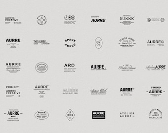 Premade Minimal Logo Bundle Template: 30 Modern Designs, Canva & Illustrator Templates
