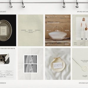 Kit réseaux sociaux minimaliste : 20 modèles Instagram modifiables pour Canva et InDesign
