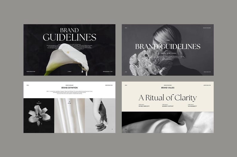 Canva Brand Guidelines Template: Minimalist Brand Book, Editable Style ...