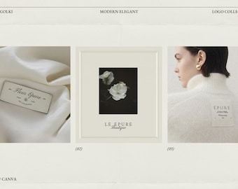 Premade Luxury Logo Bundle Template: 30 Refined Elegant Designs, Canva & Illustrator Templates