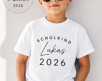 Back to school gift 2026, personalized T-shirt for schoolchildren with name, first day of school, shirt for boy