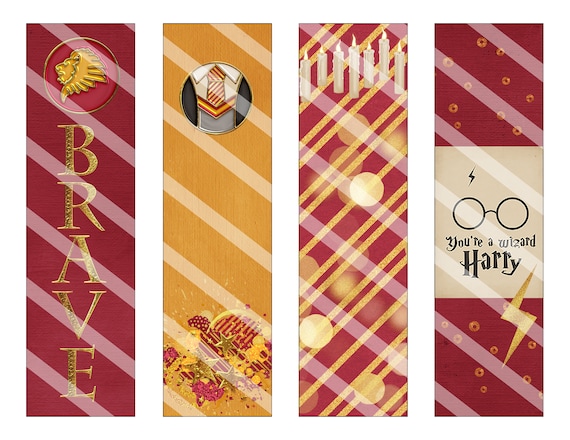 Gryffindor Bookmark Digital Download Printable