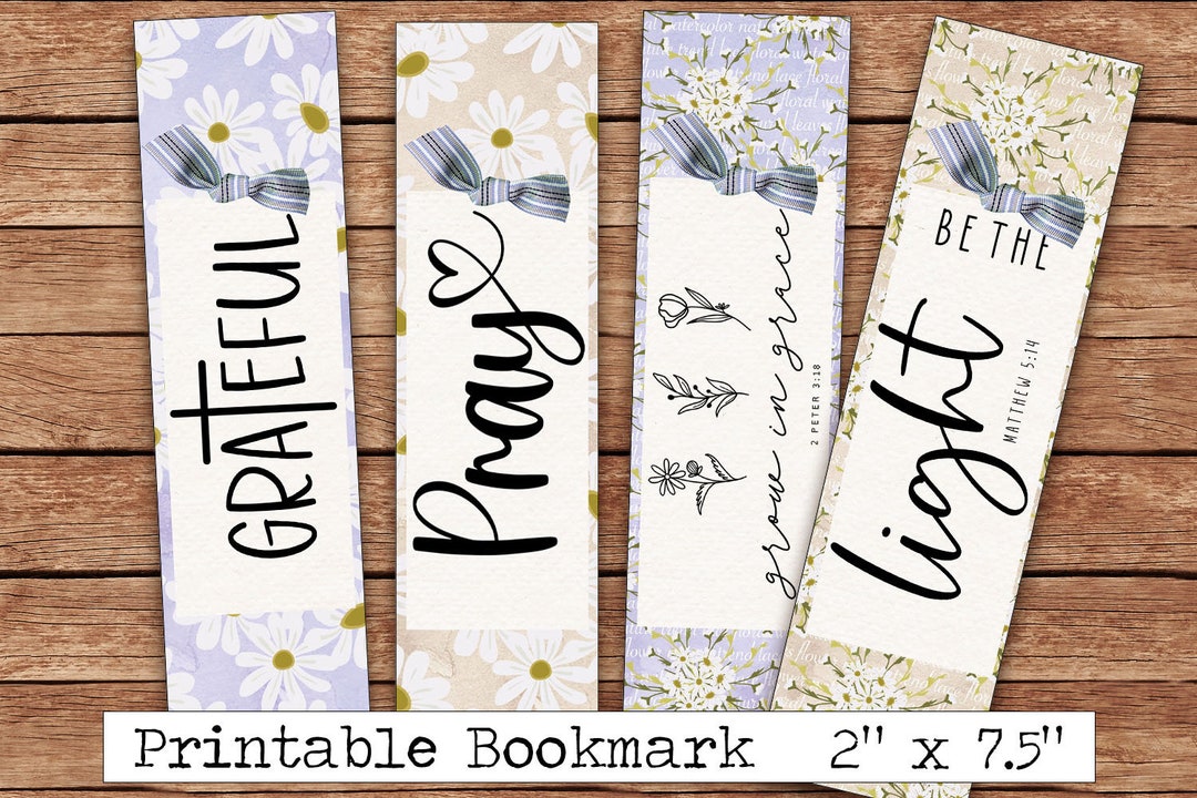 Pray Religious Inspirational Printable Bookmark 2x7.5 Instant Download