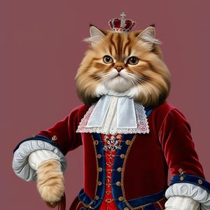 Postkarte Royal Cat / PNG
