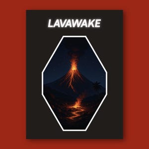 Lavawake – Volcano Wall Art, Eruption Landscape Poster, Fiery Nature Digital Download Print