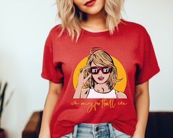 Taylor Swift In My Football Era Tee 87 Travis Kelce Girl Game Day Super Bowl LVIII Shirt Kansas City Chiefs Swiftie Karma 13 Vintage Version