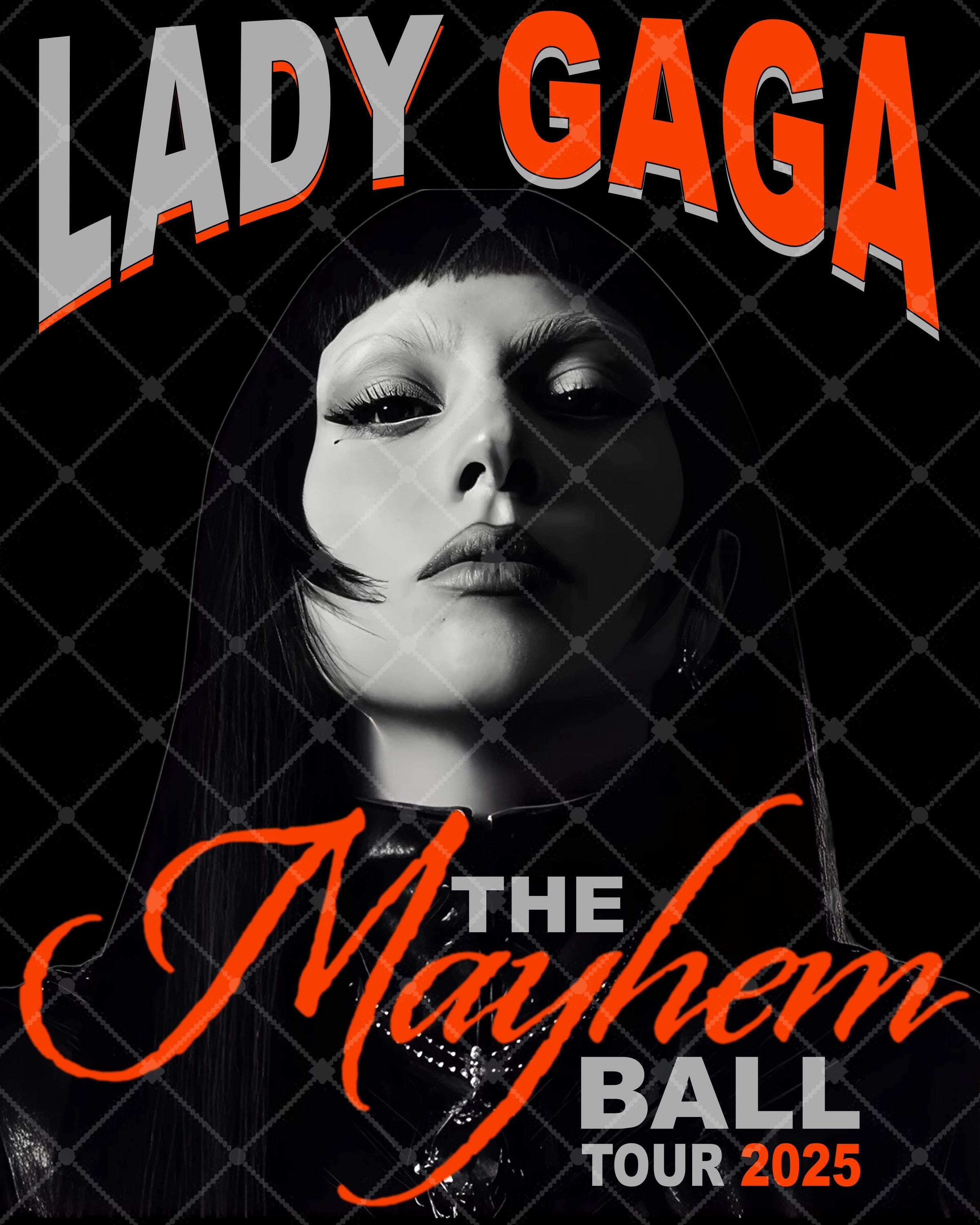 Lady Gaga Mayhem Ball PNG: T-shirt Design (digital Download, Print