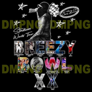 Breezy Bowl XX T-Shirt Design: Chris Brown PNG File (Digital Download)