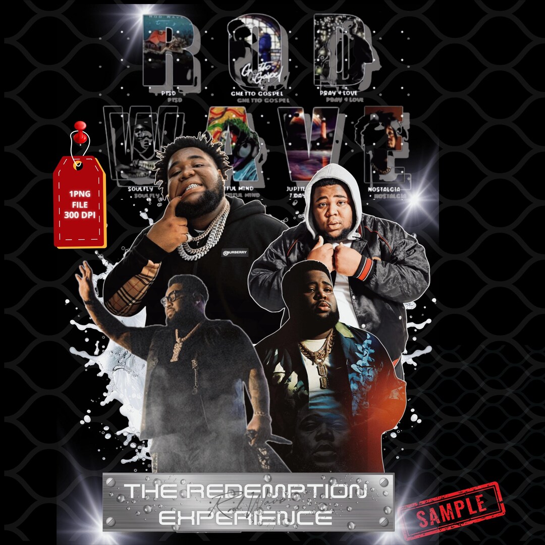 Rod Wave Concert 2025 PNG, Redemption Experience Tour Digital File ...