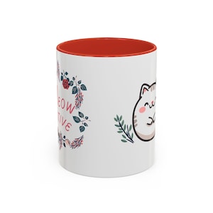 Tazza da caffè con motivo a gatto - Design floreale, regalo perfetto per gli amanti dei gatti, per casa e ufficio, contenitore per bevande personalizzato, tazza regalo per [...]