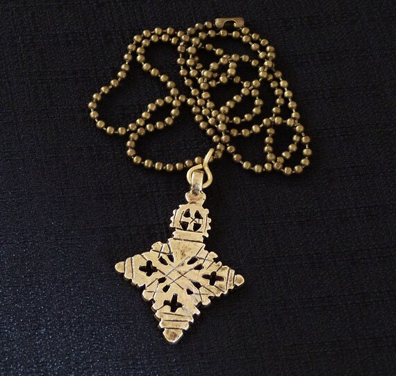 Bikers Cross Necklace Pendant Ethiopian Solid - Gold Ethiopian Cross Pendant Bikers Cross Necklace Pendant Ethiopian Solid - Gold Ethiopian Cross Pendant