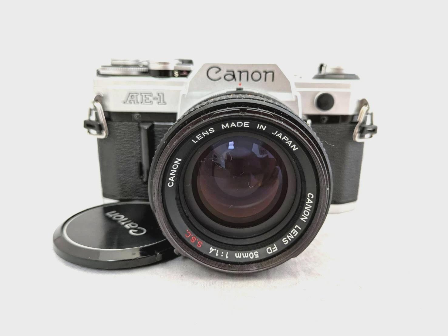【H2053】Canon AE‐1  + 50mm 1.4  S.S.C Canon AE-1 Silver / Canon Zoom Lens FD 50mm f/1.4 S.S.C. Exc