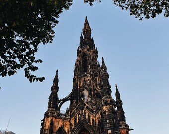 Edinburgh Scott Monument Artwork | Scotland Printable Wall Art | Scottish Architecture Photography Digital File