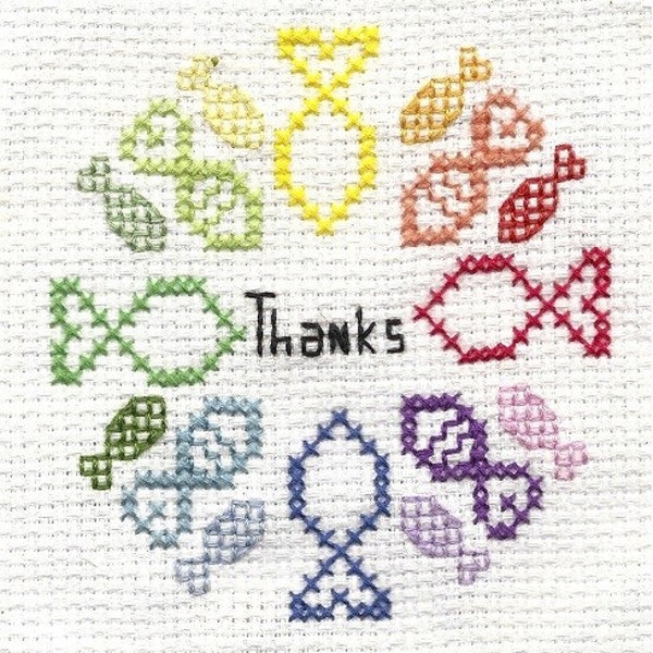 So Long and Thanks for all the Fish cross stitch pattern douglas adams hitchhikers guide to the galaxy