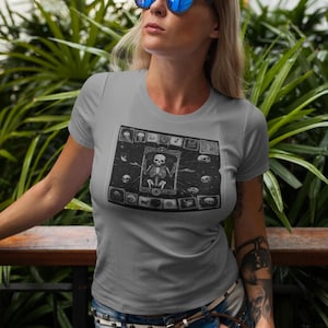 Der Himmel Tarot Karte Shirt, Skelett Tarot Karte T-Shirt, Tarot Karte mystisch, ausgefallenes Geschenk für Sie / Ihn, kurzärmelige Baumwolle