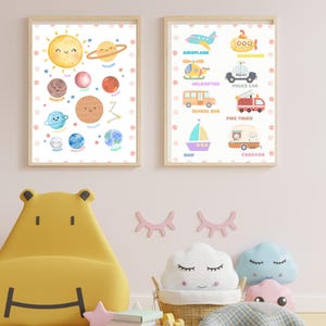 10 Educational Posters for Kids, Alphabet, Numbers, Colours, Animals, Nursery Wall Art, Classroom Wall Decor, Homeschool WALL Printables