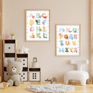 10 Educational Posters for Kids, Alphabet, Numbers, Colours, Animals, Nursery Wall Art, Classroom Wall Decor, Homeschool WALL Printables