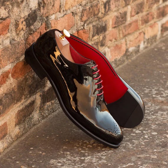 red formal dress shoes After Midnight 7009 Black Patent Leather Loafer Men's Formal Dress Shoes Royal / 11 main image 0