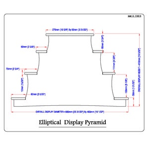 Elliptical Display Pyramid craft show display, farmer's market display, collpsible display, circular pyramid, circular display, portable image 3