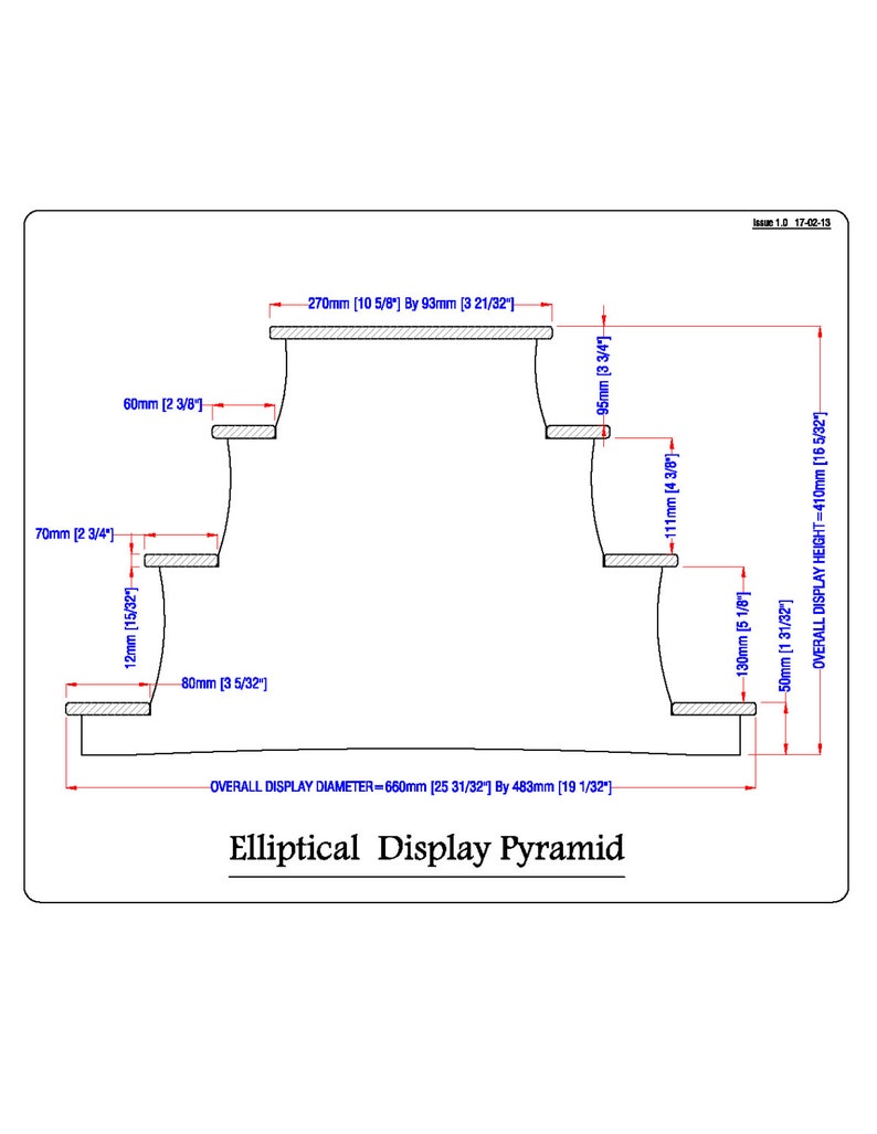 Elliptical Display Pyramid craft show display, farmer's market display, collpsible display, circular pyramid, circular display, portable image 3