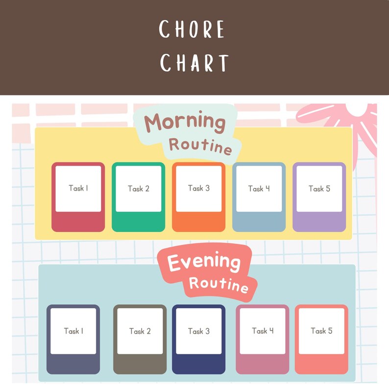 Empty Box Routine Printable Toddler Routine Chart Visual Schedule Cards Daily Routine Printable ...