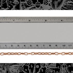 Cadena de hierro chapado en cobre antiguo de 10 pies, resistente, de tamaño mediano, con eslabones ovalados de 4 x 6 x 1 mm, * CH6