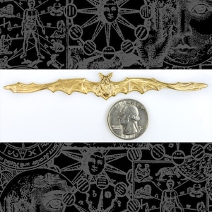 Long  Raw Brass Bat Pendant or Bracelet  *B-P39