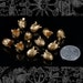 Twelve Miniature Tulip Beads Raw Brass XXX *B-BC23 