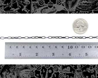 10 FEET of Gunmetal Plated Iron Chain Sturdy Medium Sized Oval Link 4x7x1mm, * CH9